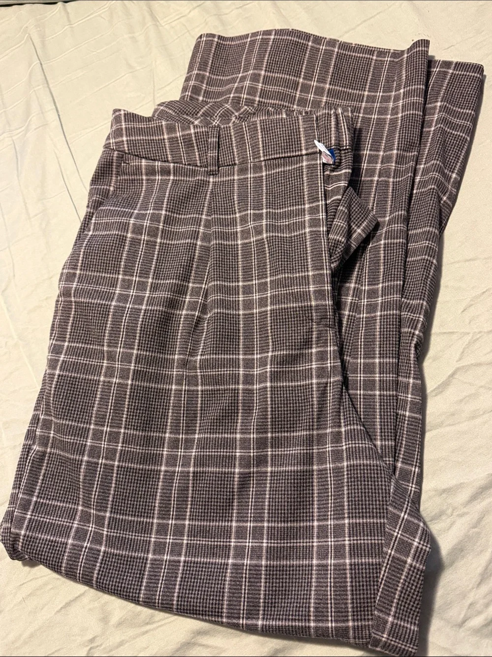 Old Navy Gray Plaid Flannel Trousers